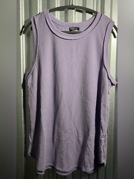 HEIMISH USA Tops - HEIMISH USA Lavender Ribbed Sleeveless Tank NWOT. 3X
